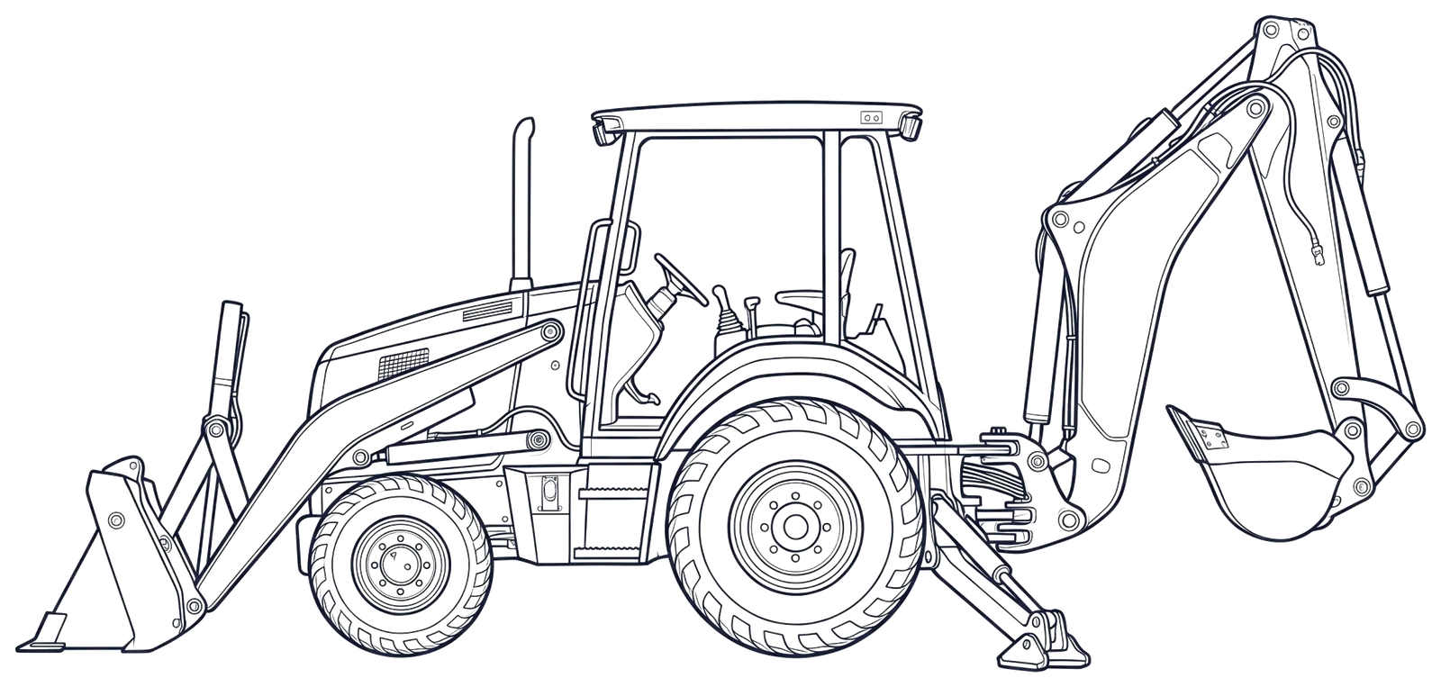 JCB 2CX side elevation