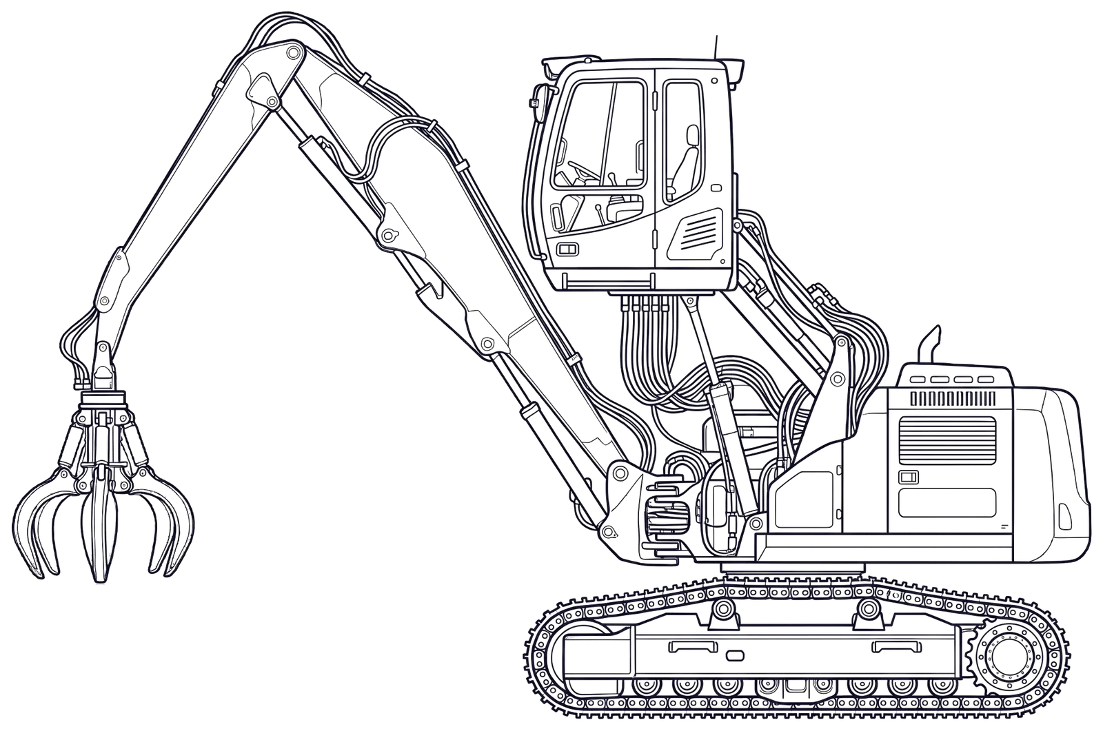 Fuchs MHL335 side elevation