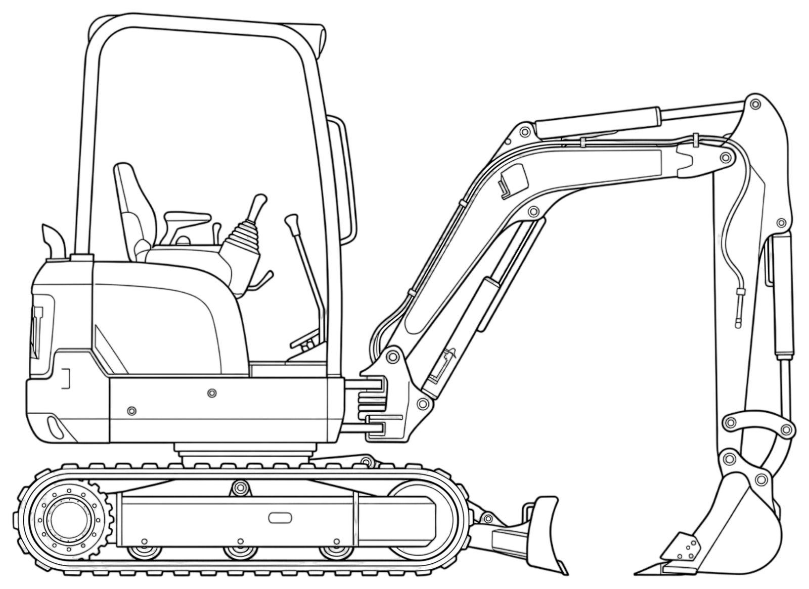 JCB 8010 side elevation