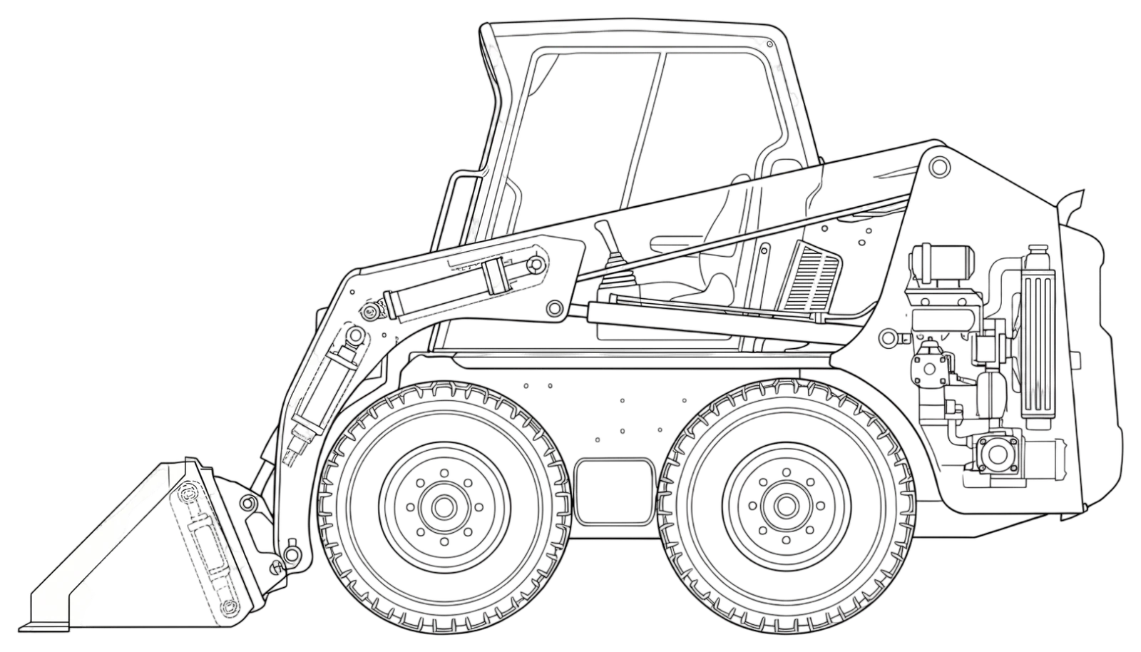 JCB 170 side elevation