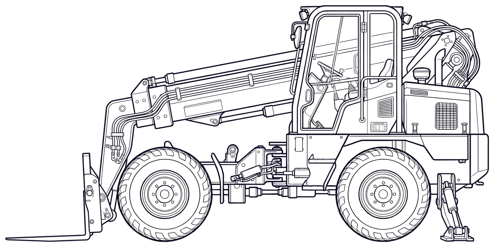 JCB 526 side elevation