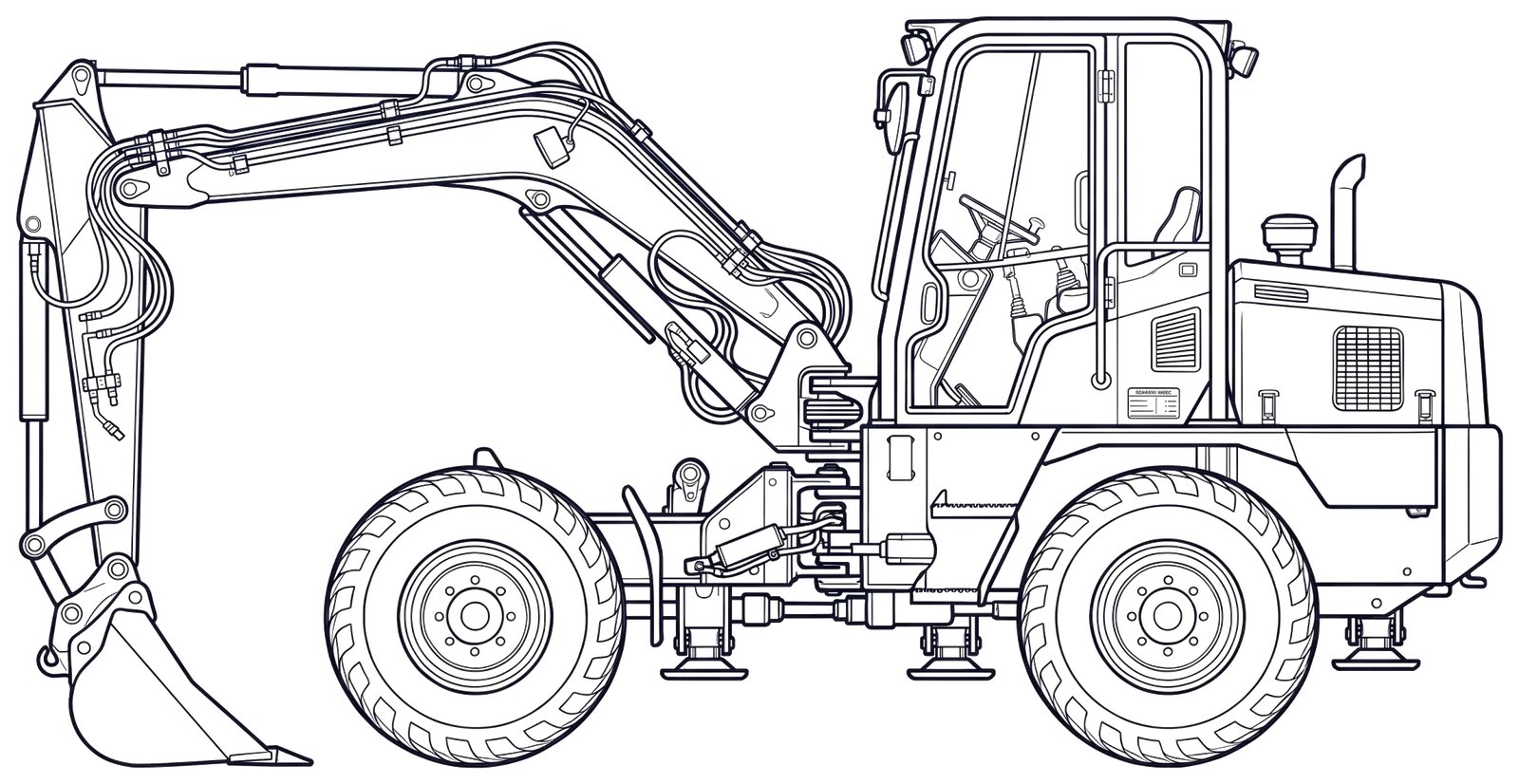 JCB HD110 side elevation